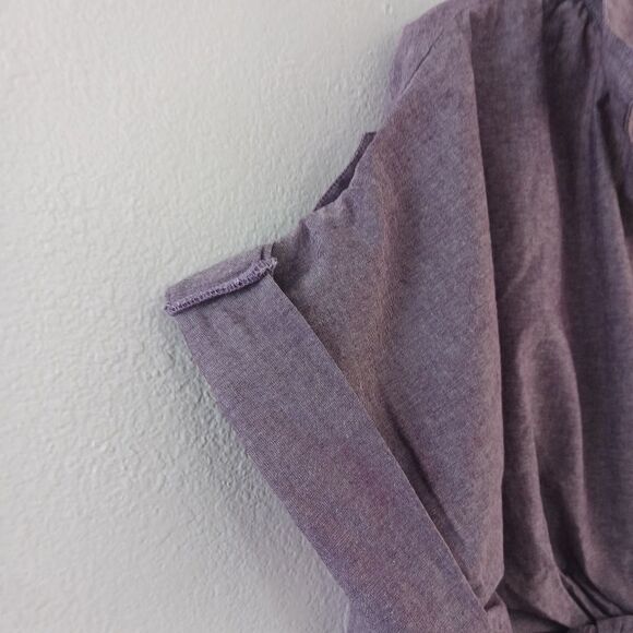Torrid purple button down ties crop top size 1X - Picture 3 of 7